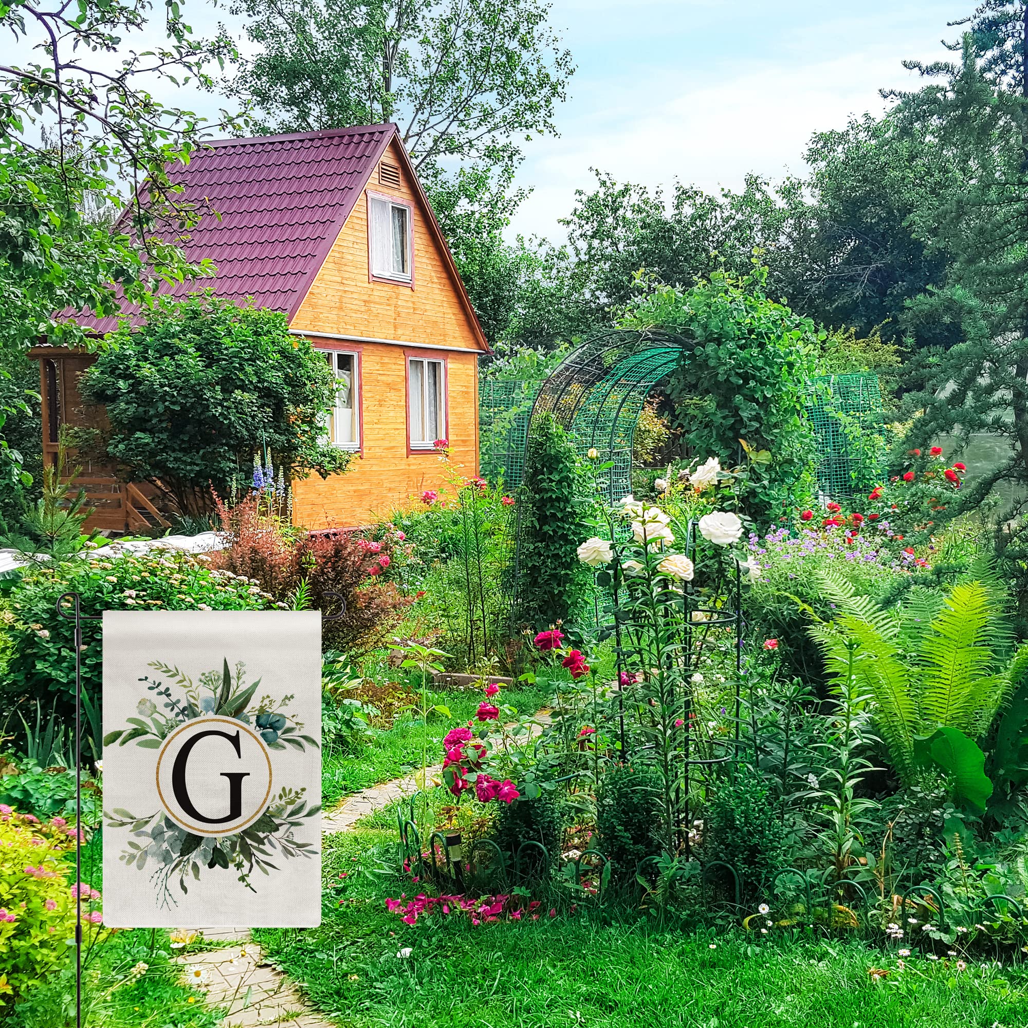 🔥Last Day Promotion-[SAVE 50% OFF]--Monogram Initial Letter Garden Flag-Family Last Name--BUY 3 GET 15% OFF & FREE SHIPPING
