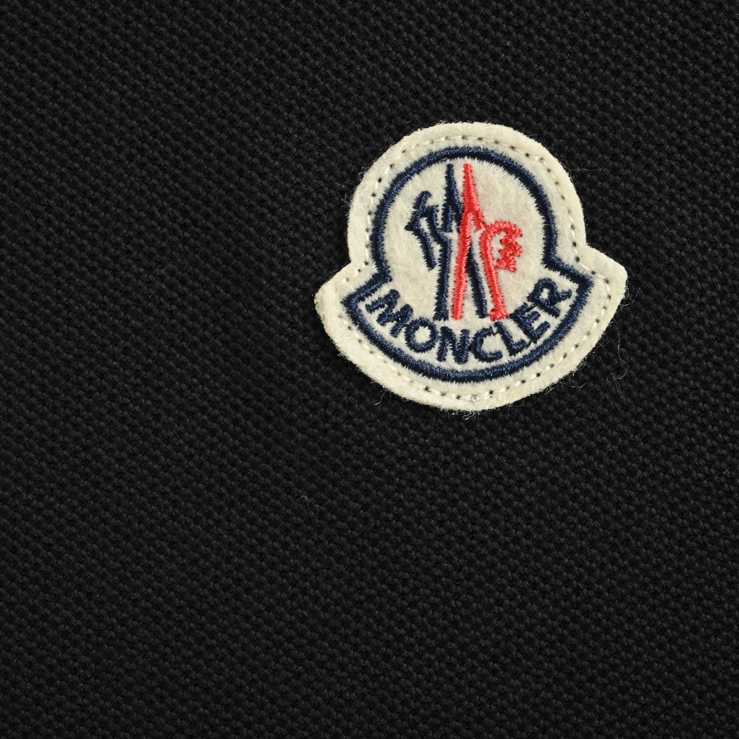 Moncler 25ss striped collar embroidered logo polo short sleeve