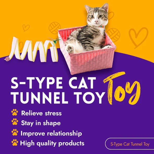 💥50% OFF--Last Day Sale🔥--S-Type Cat Tunnel Toy--BUY 3 GET 15% OFF & FREE SHIPPING