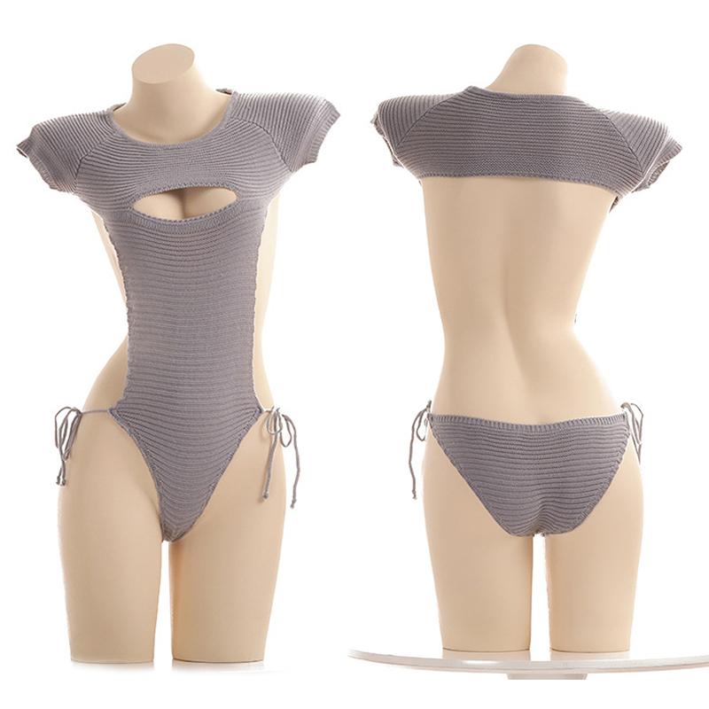 Hollow Out Virgin Killer Sweater Anime Cosplay Backless Knit Vest