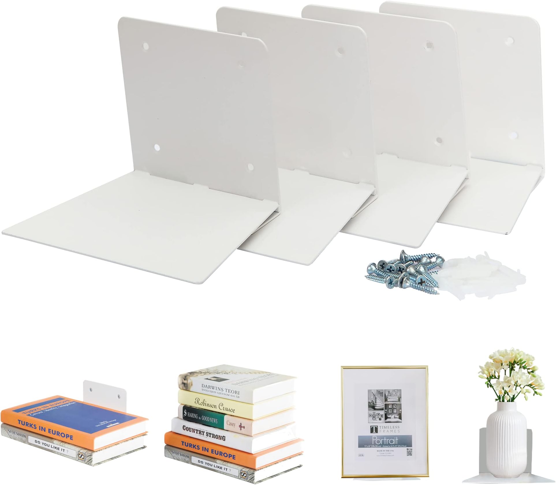 👍Last Day Promotion 60% OFF💥Invisible Floating Bookshelf - Metal Heavy Duty Wall Mounted Book Organizer