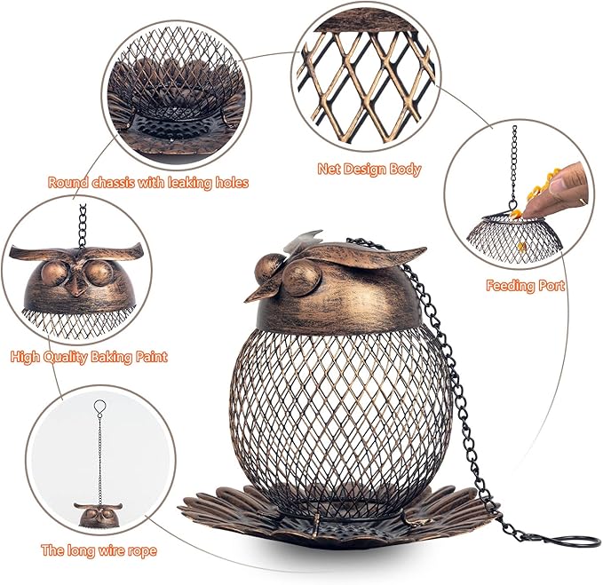 🔥HOT SALE 50% OFF🔥Heavy Duty Copper Metal Mesh Wild Finch Bird Feeder🐦