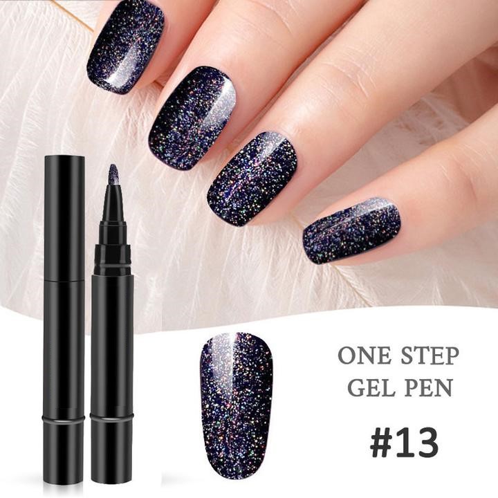 (🔥Last Day Flash Sale-50% OFF)One Step Nail Gel Pen-🎉Buy 9 Get 9 Free Now(Get All Color)!