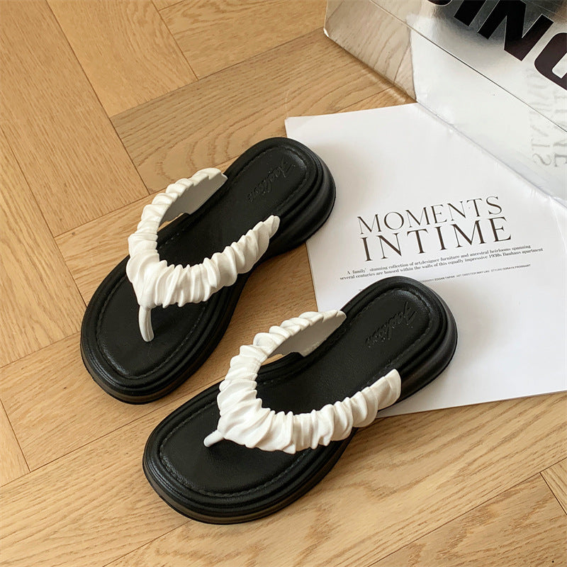 Couple Flip-flops Beach Seaside Plywood Cool Sandals