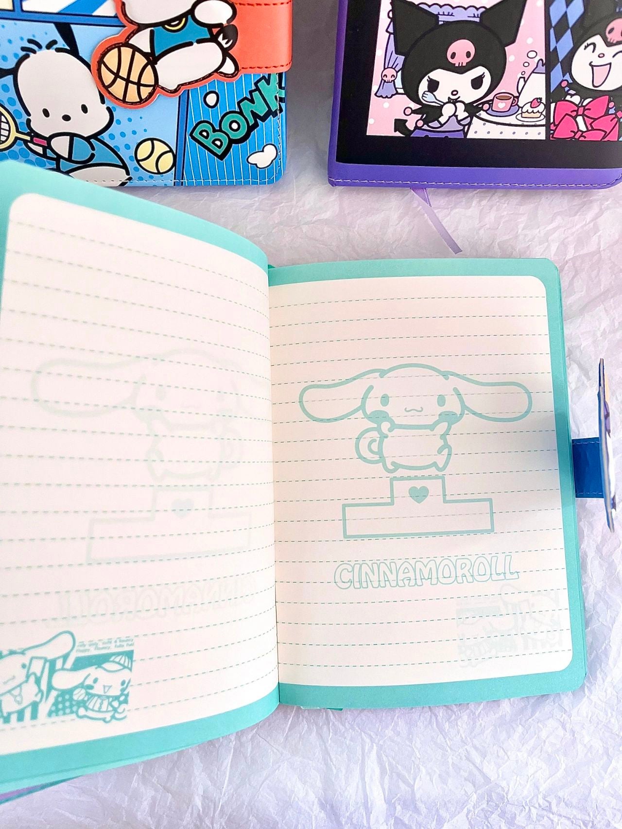 Sanrio Magnetic Clasp Notebook( B5, 6.9x9.8 Inches, 96 Lined Pages)|Diary Personal Journal for Women  Office School Supplies