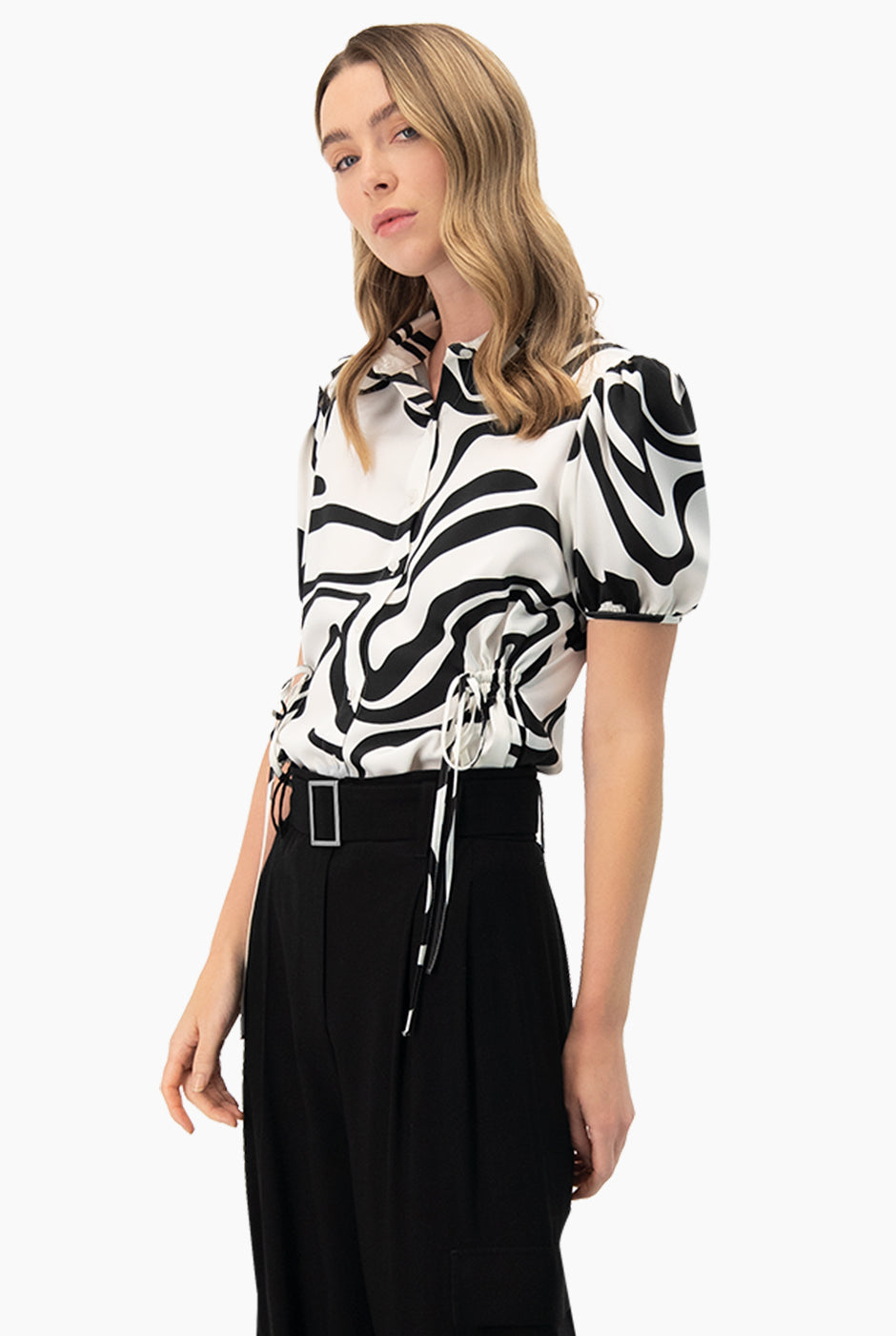 Blusa estampada camisera