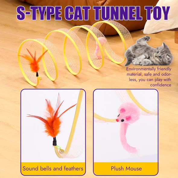 💥50% OFF--Last Day Sale🔥--S-Type Cat Tunnel Toy--BUY 3 GET 15% OFF & FREE SHIPPING