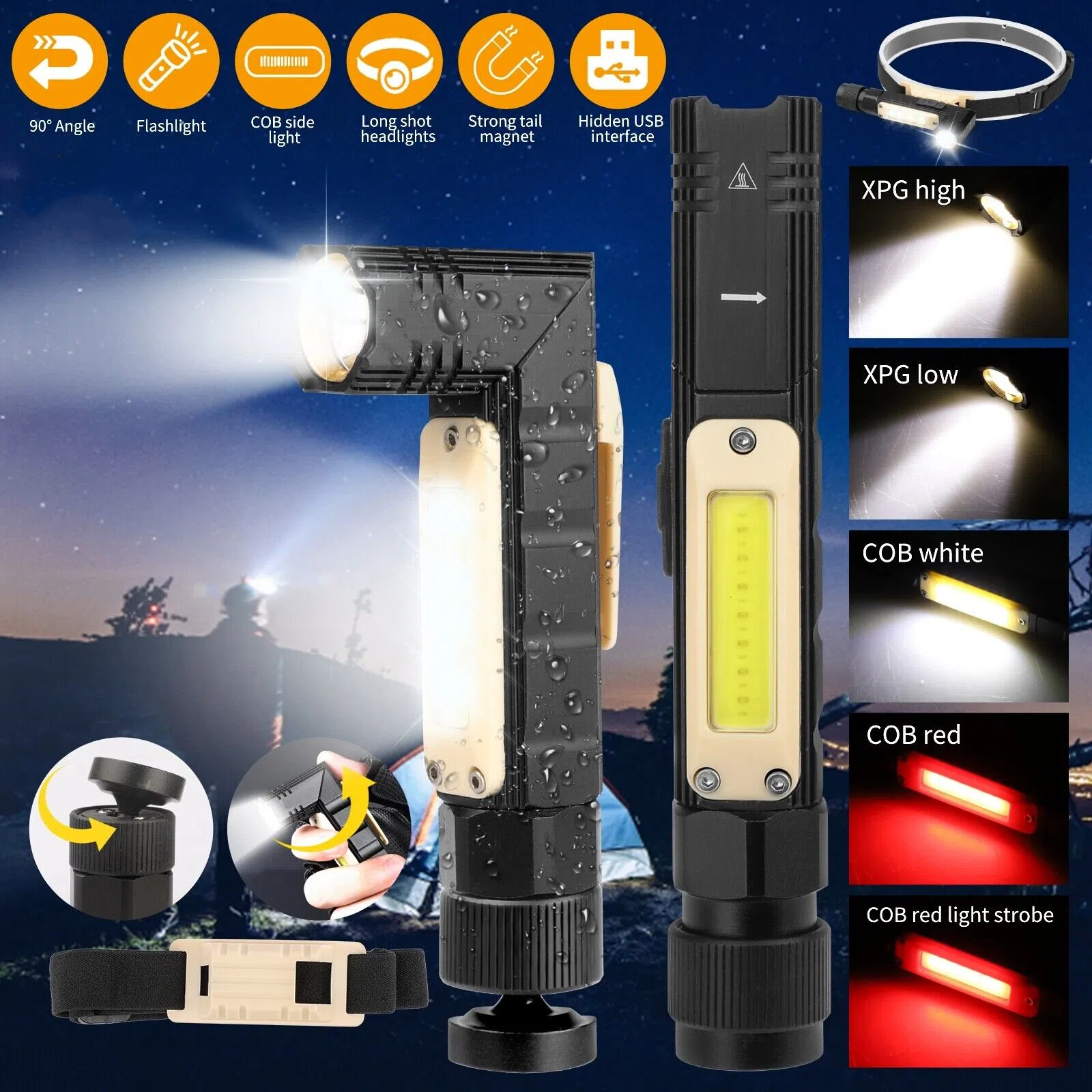 🔦💥Multifunctional magnetic tactical flashlight🔥 (Flash Sale - 50% Off)