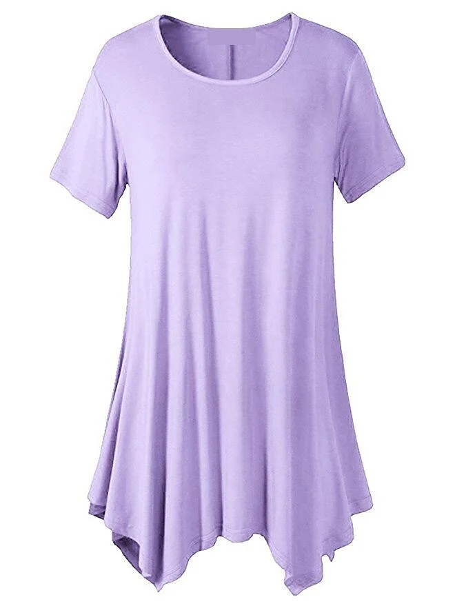(2024 spring hot sale 50% off Women's）💥 Summer Mid-length Short-sleeved T-shirt Loose Round Neck