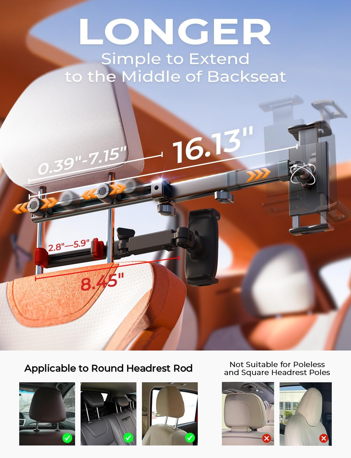 💖Last Day 49% OFF💖3 in 1 for iPad Holder for Car Accessories