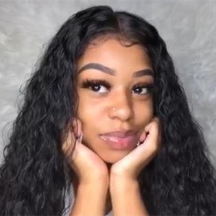 Luna A15 Feminine African American Lightly Curly Long Hair Wig
