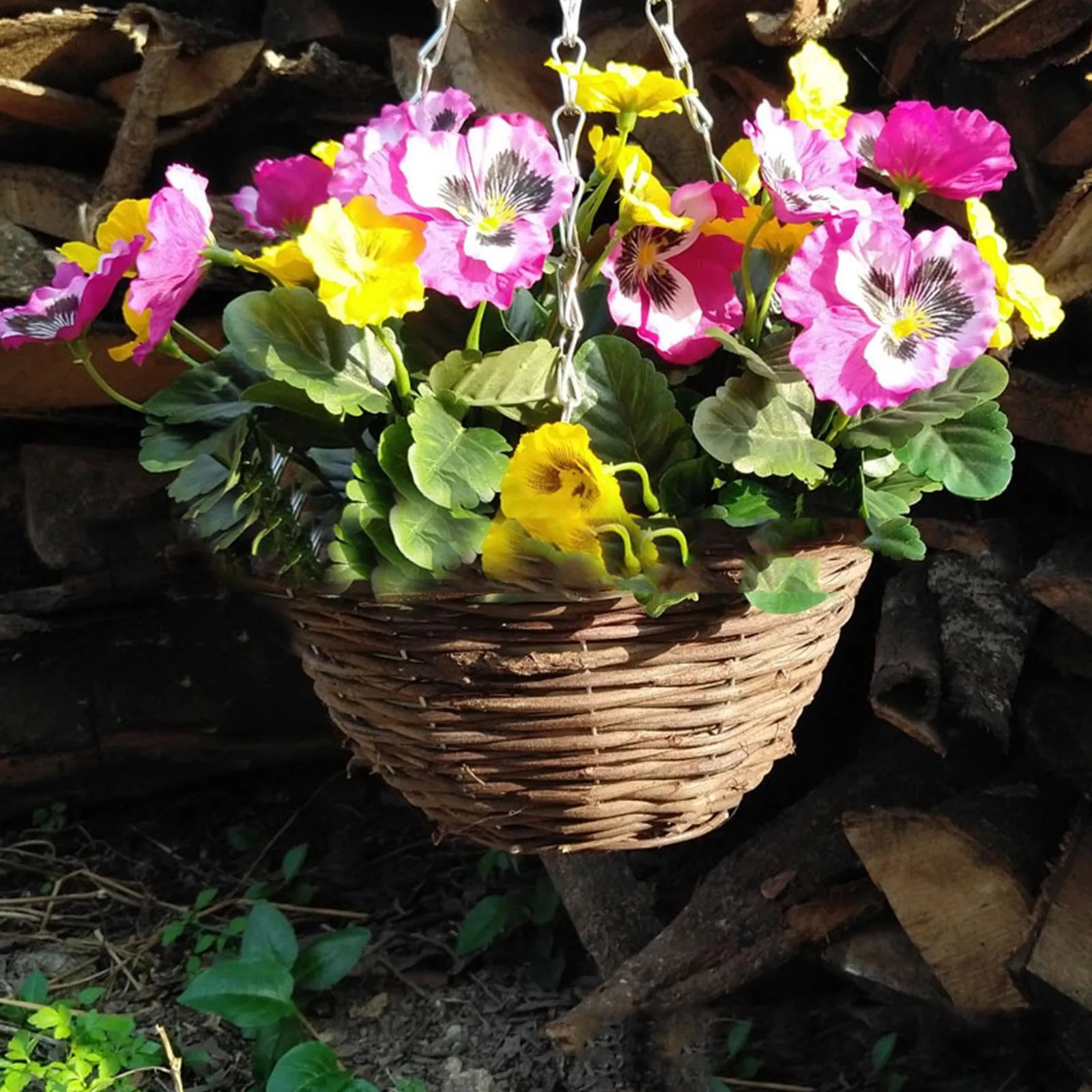 🔥HOT SALE🔥Handwoven Wicker Hanging Basket Flowerpot