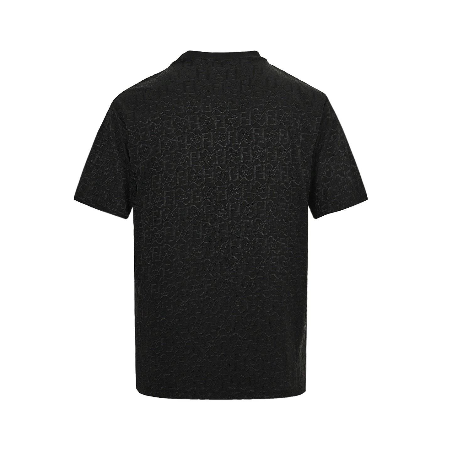 Fendi 25ss ice silk dark pattern full double F jacquard short sleeves