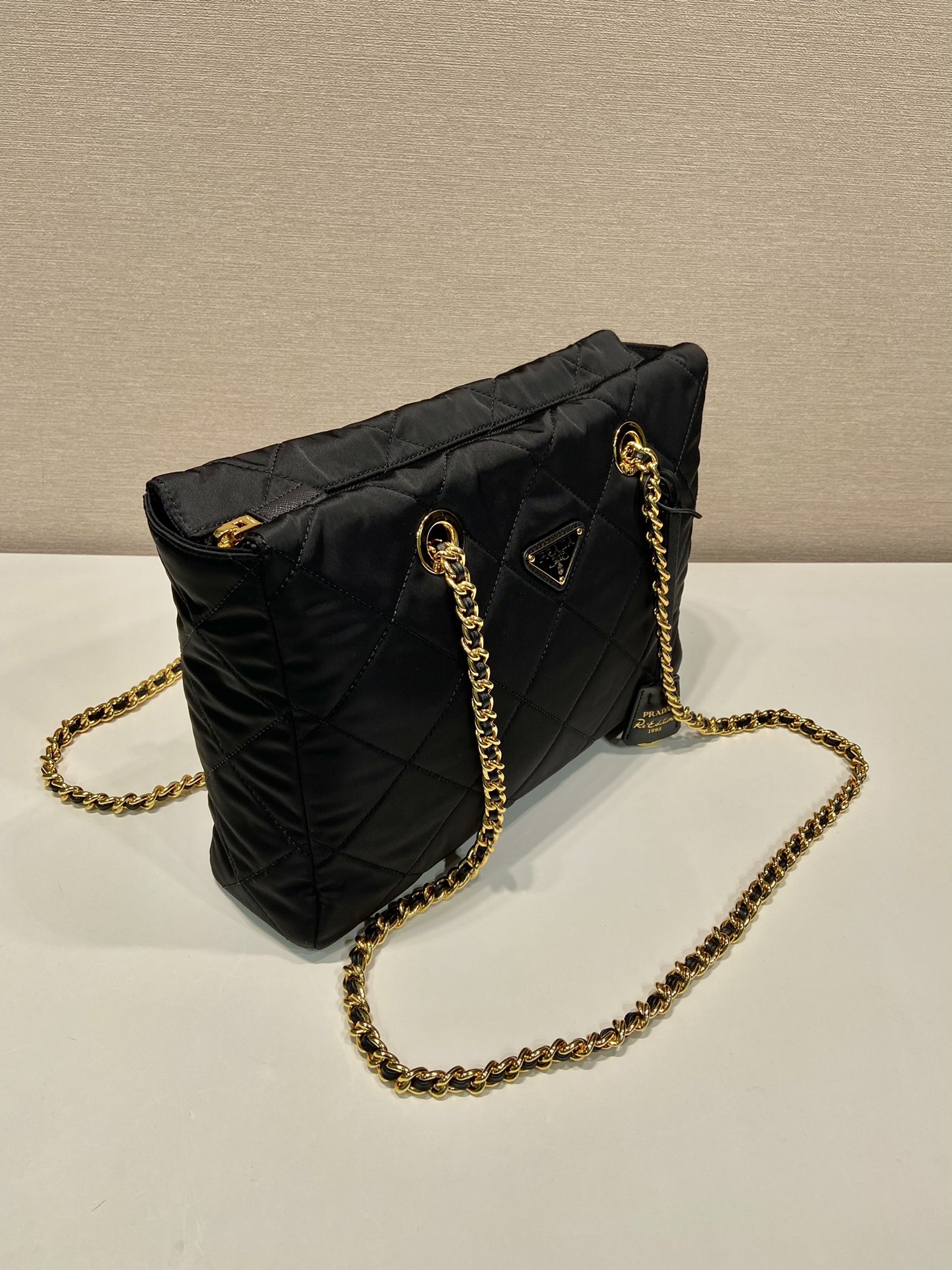 Prada Vintage Chain Diamond Hobo Bag 1BG529
