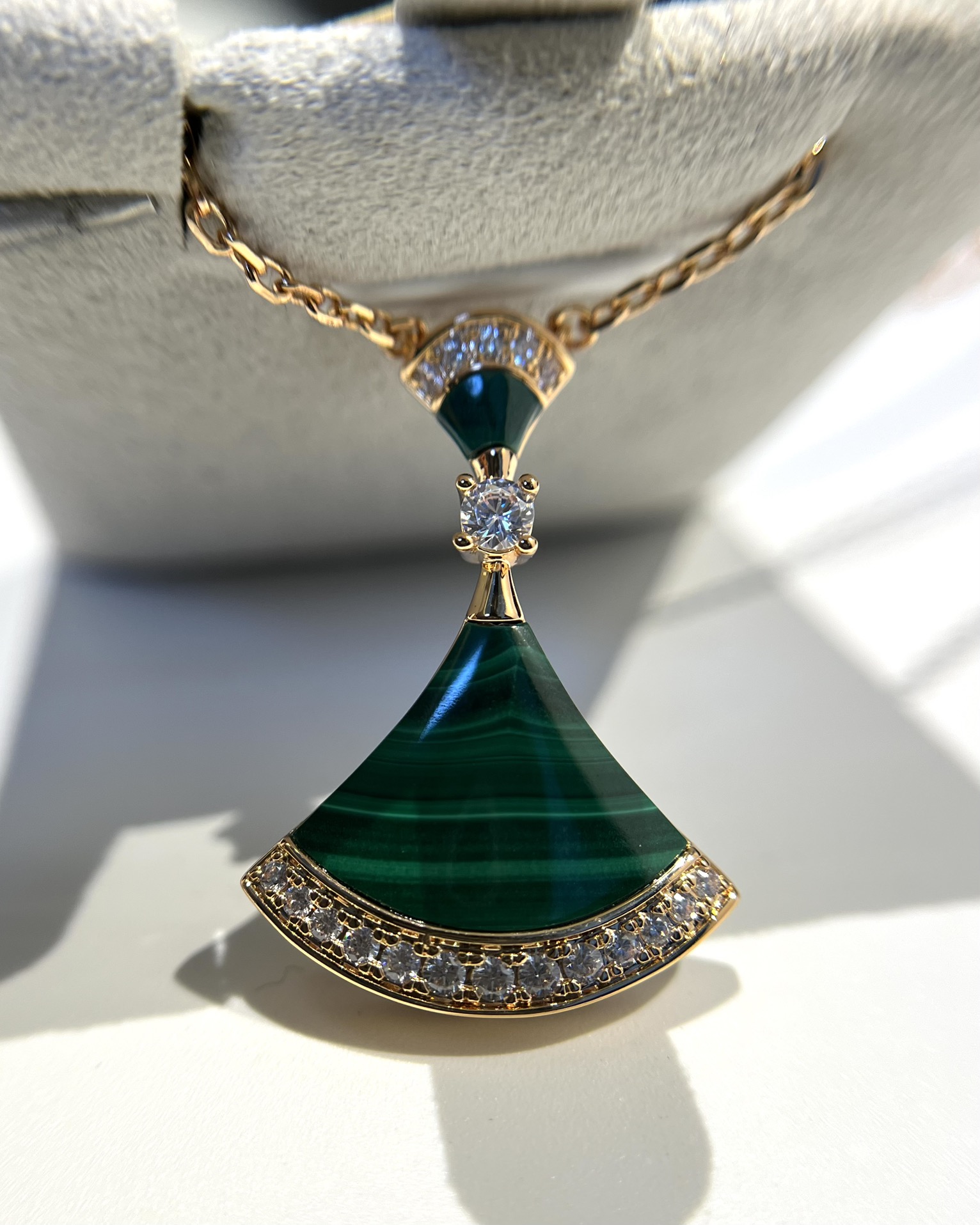 Bulgari Divas Dream Series Malachite Dress Necklace