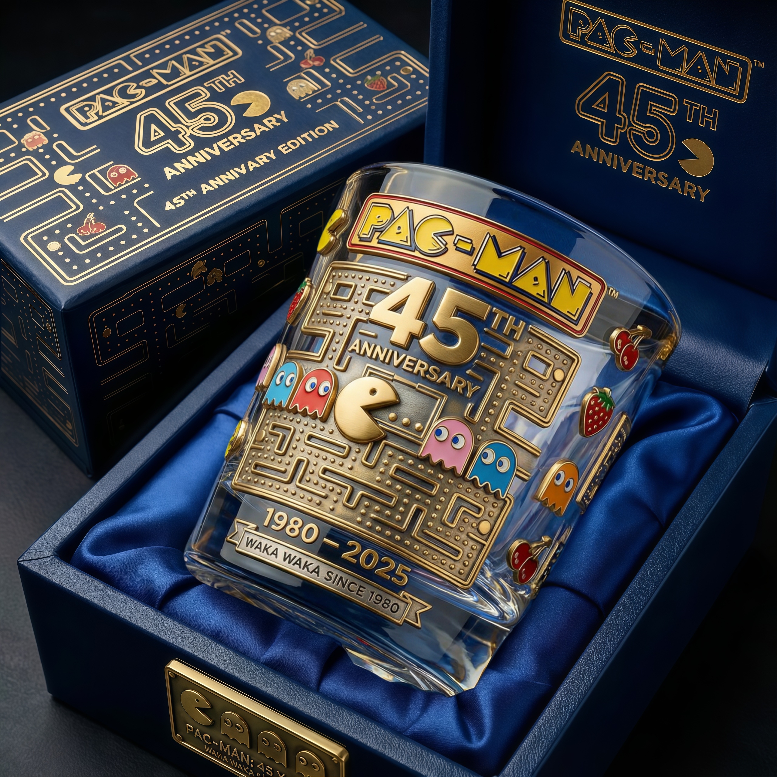 PAC-MAN 45th Anniversary Commemorative Glass