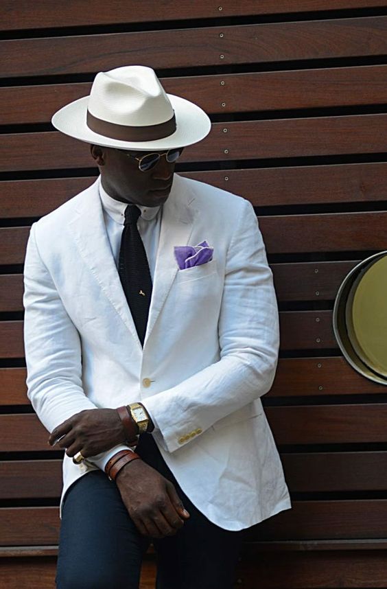 Men's Western Casual Pure White Long Sleeve Jacket Blazer
