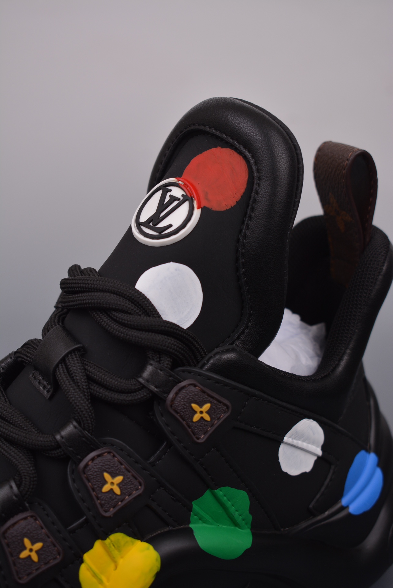 Louis Vuitton Archlight Sneakers Black Brown Rainbow Dots