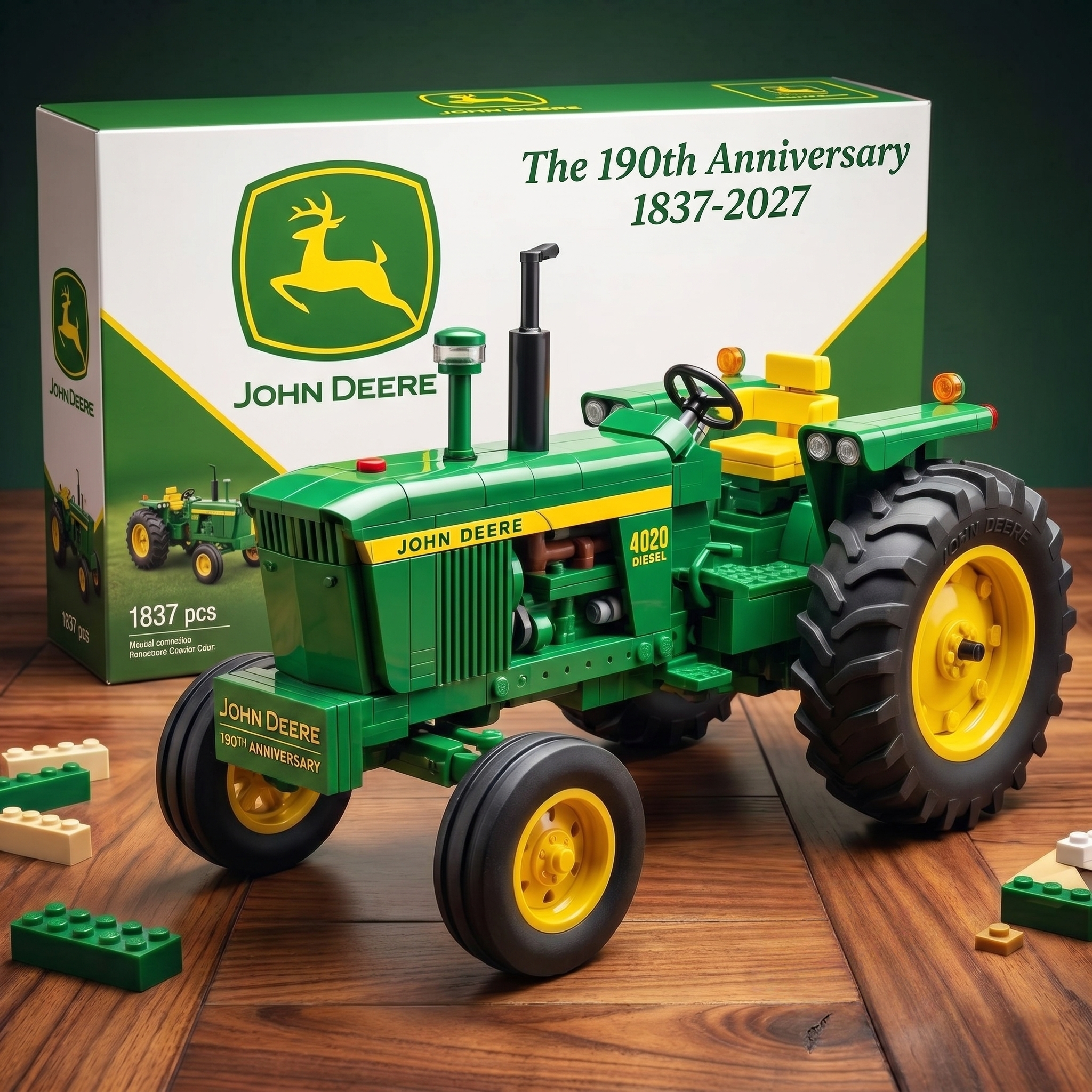🌾John Deere 190th Anniversary Limited LEGO Tractor Set!🚜