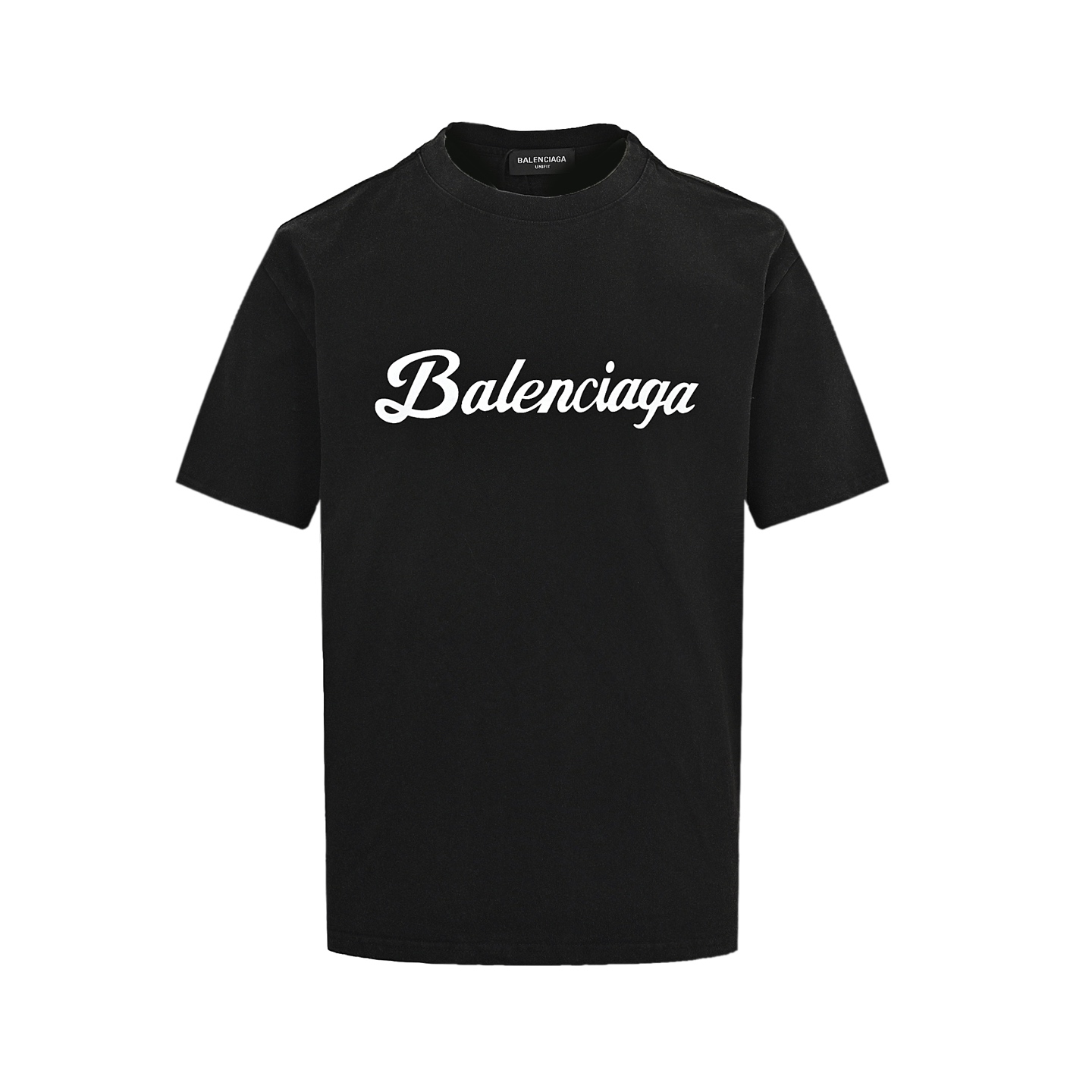 Balenciaga 25ss letter print washed short sleeves