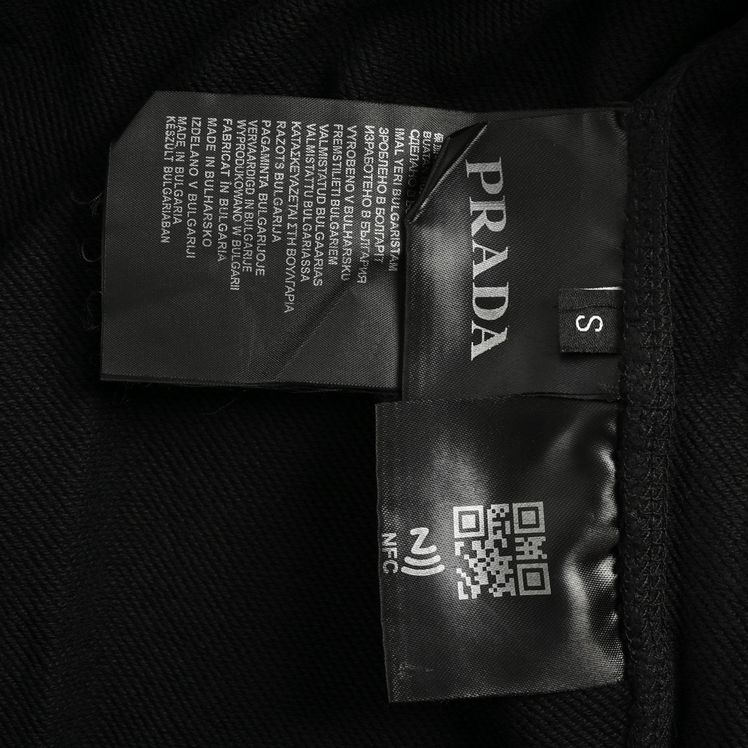 Prada 24Fw washed gradient crew neck sweatshirt with triangle logo