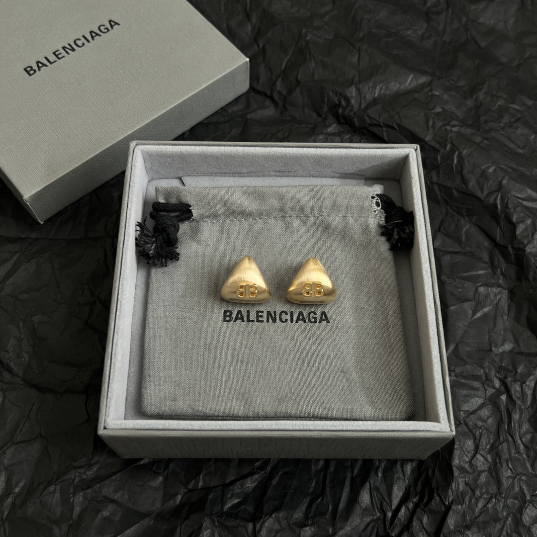 Balenciaga Triangle BB Earrings