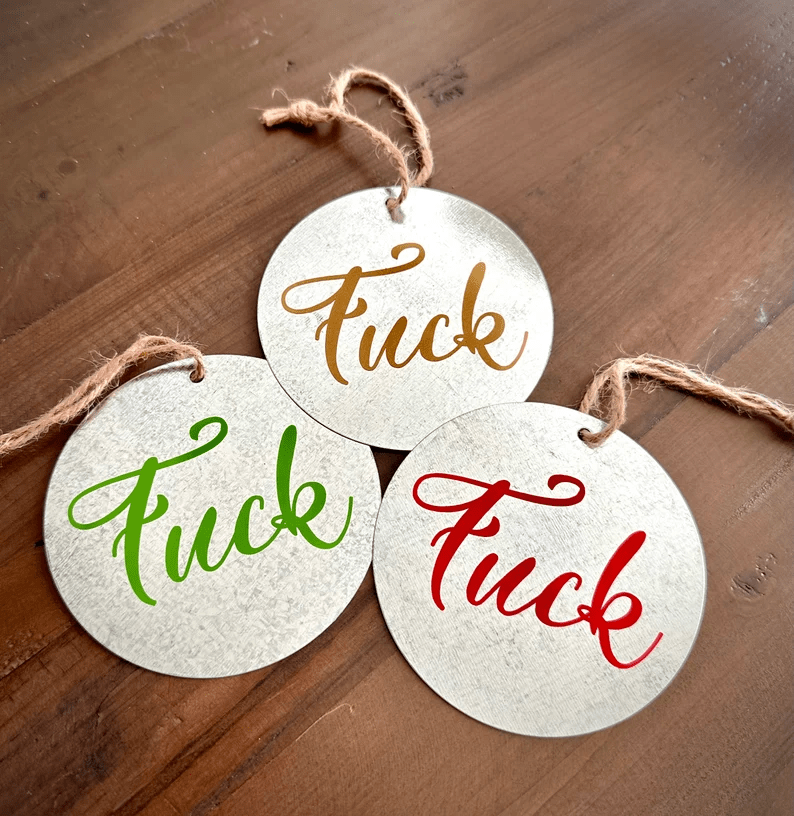 Sweary Christmas Ornamant