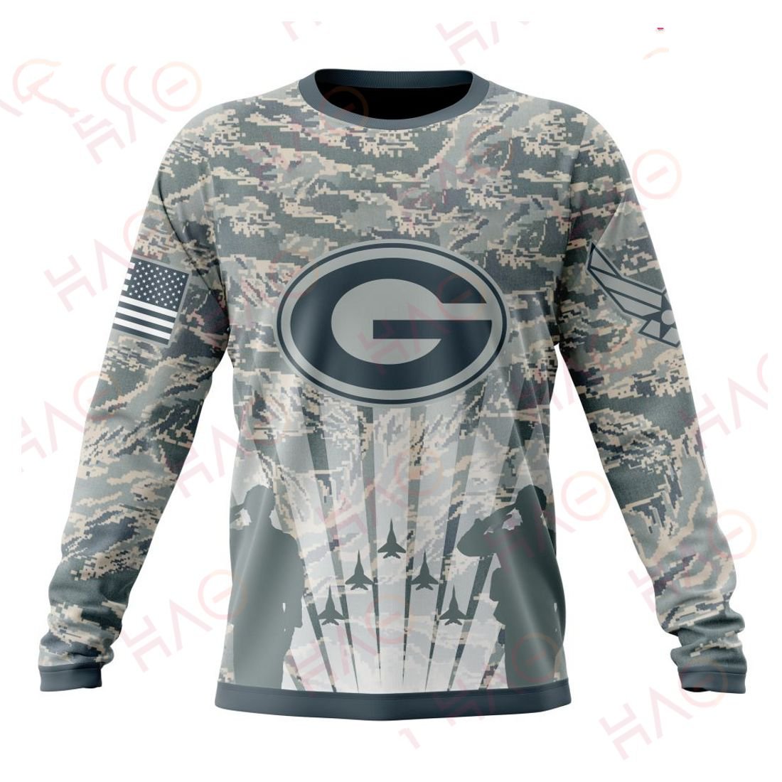 GREEN BAY PACKERS 3D HOODIE US AIR FORCE