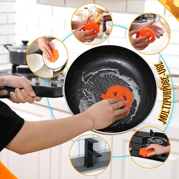 🔥Early Halloween Hot Sale🎃👻Set of 3 pcs Non Scratch Multi-Use Scrubbing Cleaning Sponges🔥🔥Buy 3 Sets Get 2 Sets Free & Free Shipping