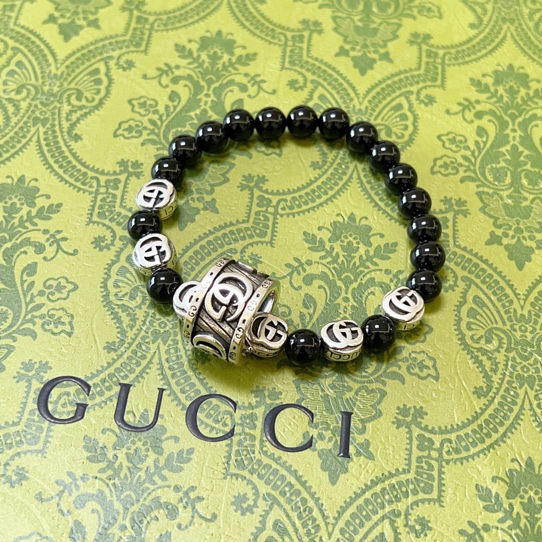 Gucci Black Onyx Ring Vintage Bracelet