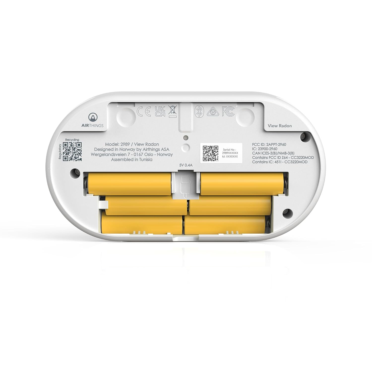 Airthings View Radon - Radon Monitor with Humidity & Temperature Detector