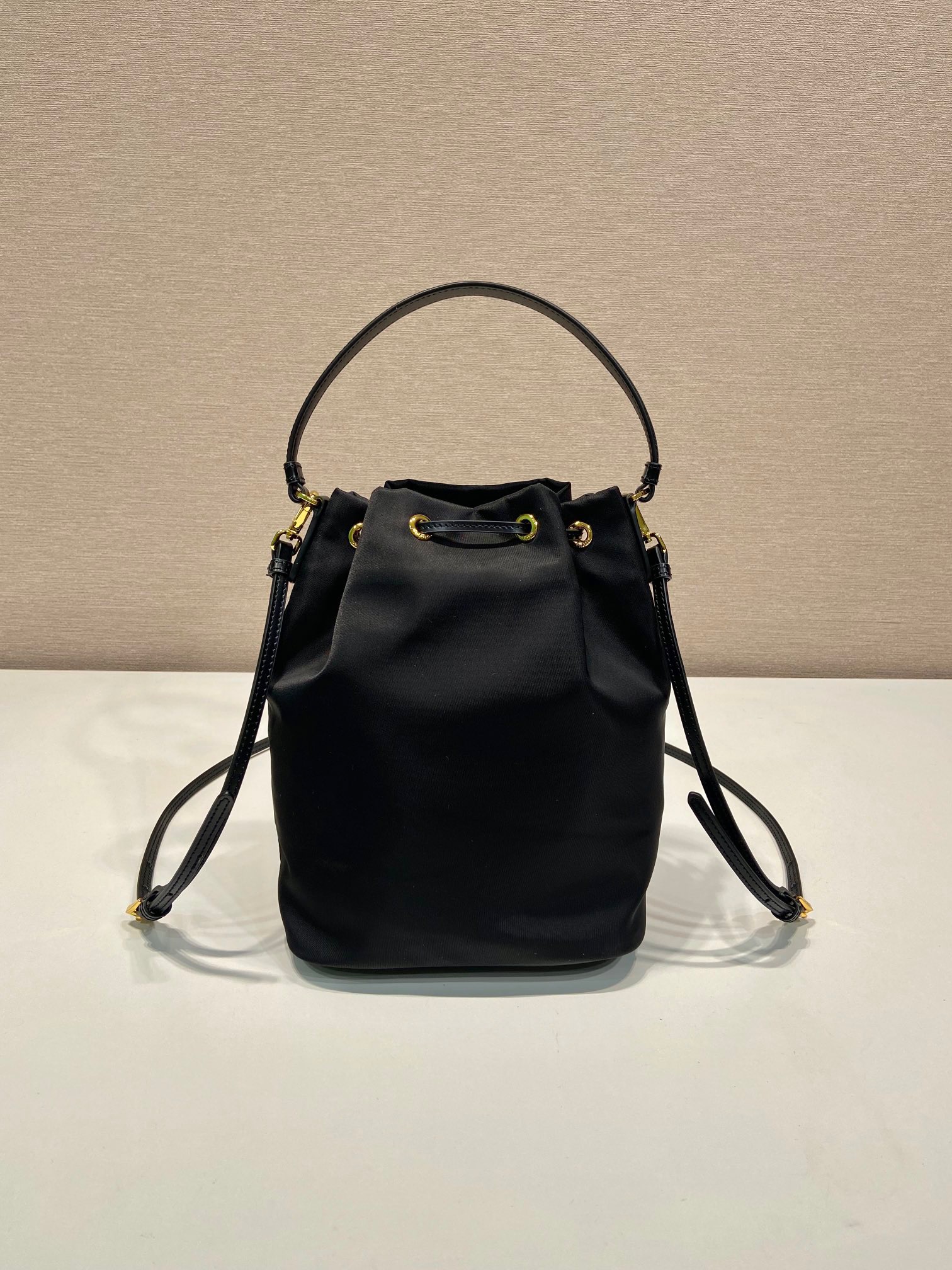 Prada Shiny Nylon Bucket Bag 1BH038