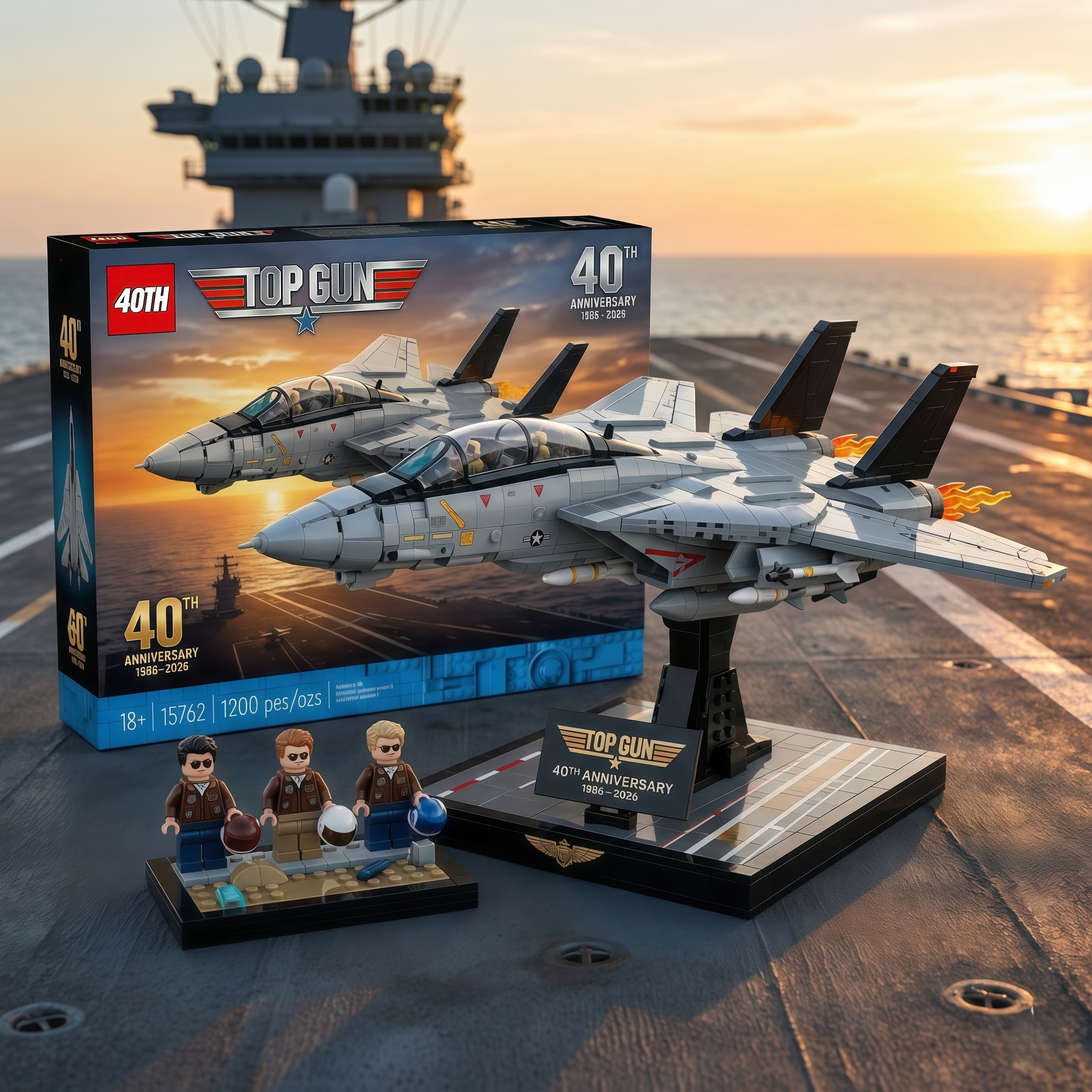 TOP GUN 40th Anniversary Fighter Jet Display Set