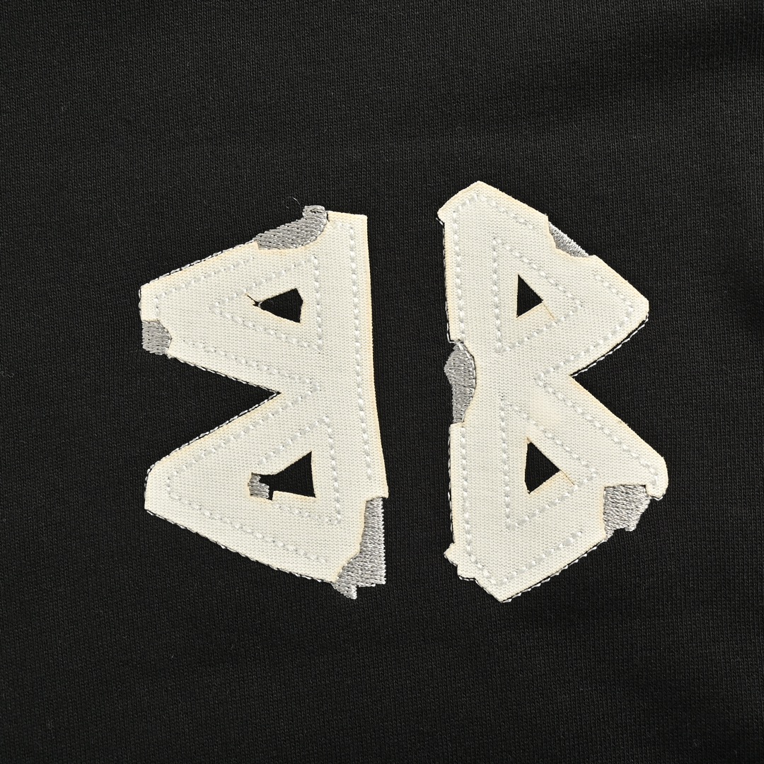Balenciaga 24Fw double B patch and logo embroidered hooded sweatshirt