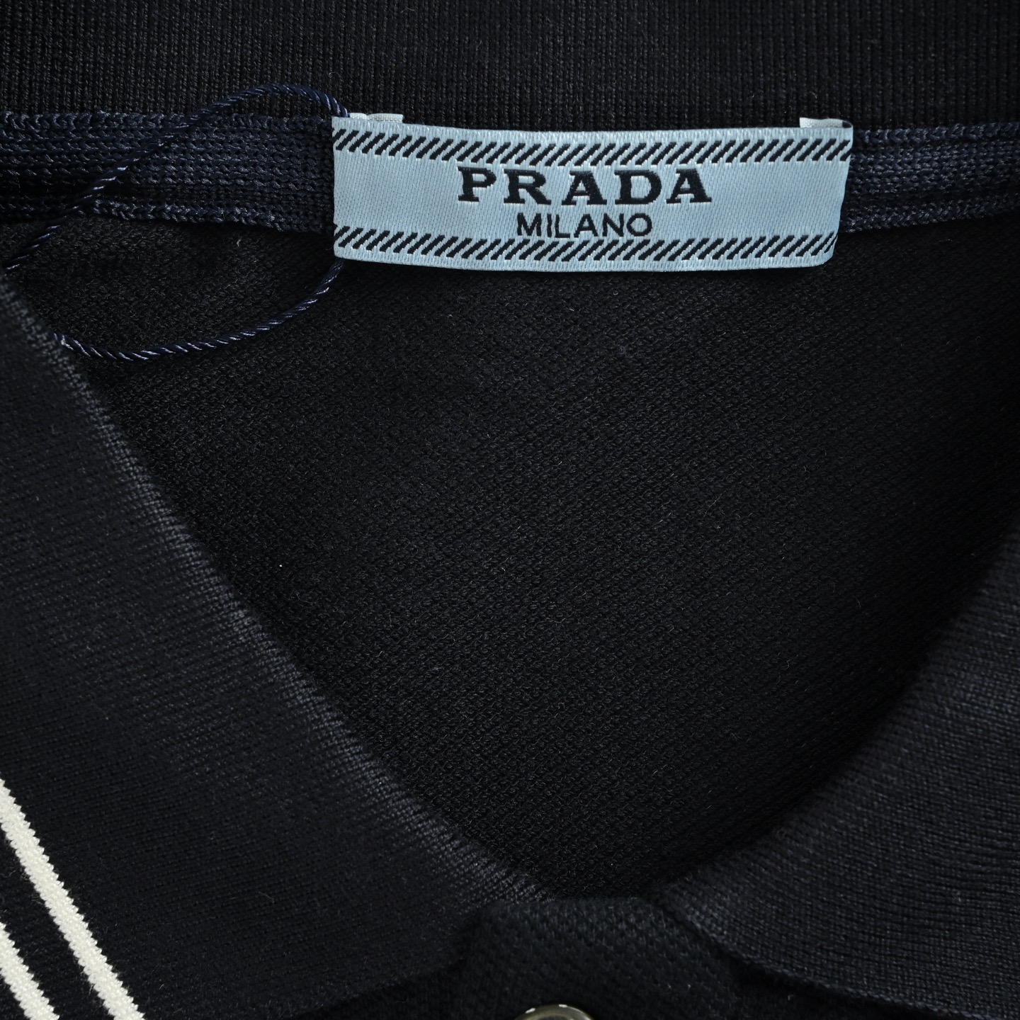 Prada 25ss logo embroidered Polo short-sleeved shirt