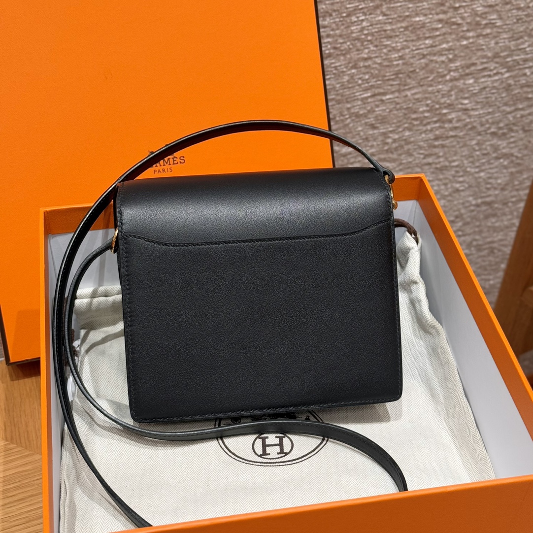 Hermès Roulis 89Noir Handbag (Handmade to Order)