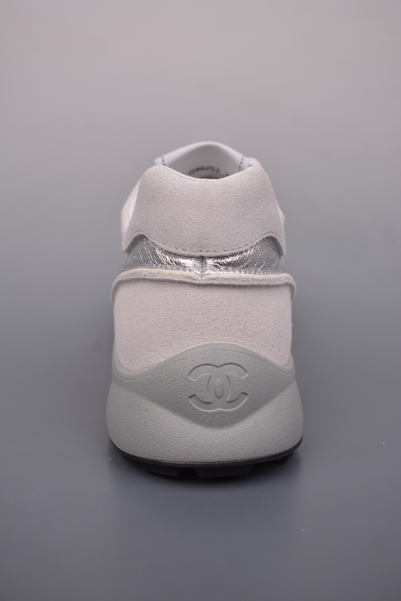 Chanel A25 CC Calfskin Trainers Sneaker Silver White