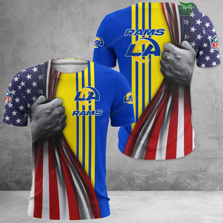 LOS ANGELES RAMS 3D HOODIE SKULL0804