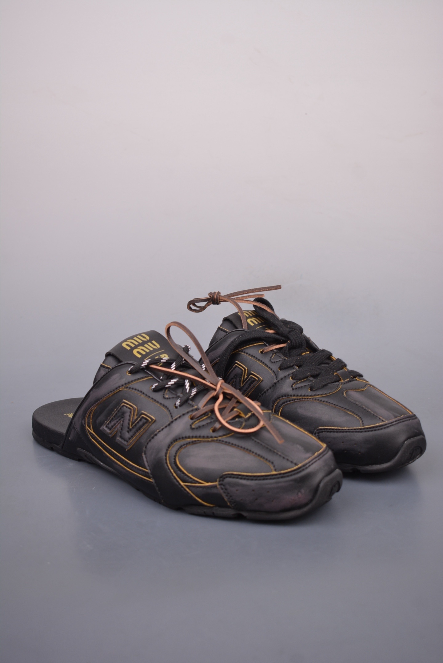 Miu Miu x New Balance 530 SL Faded Suede Mules 