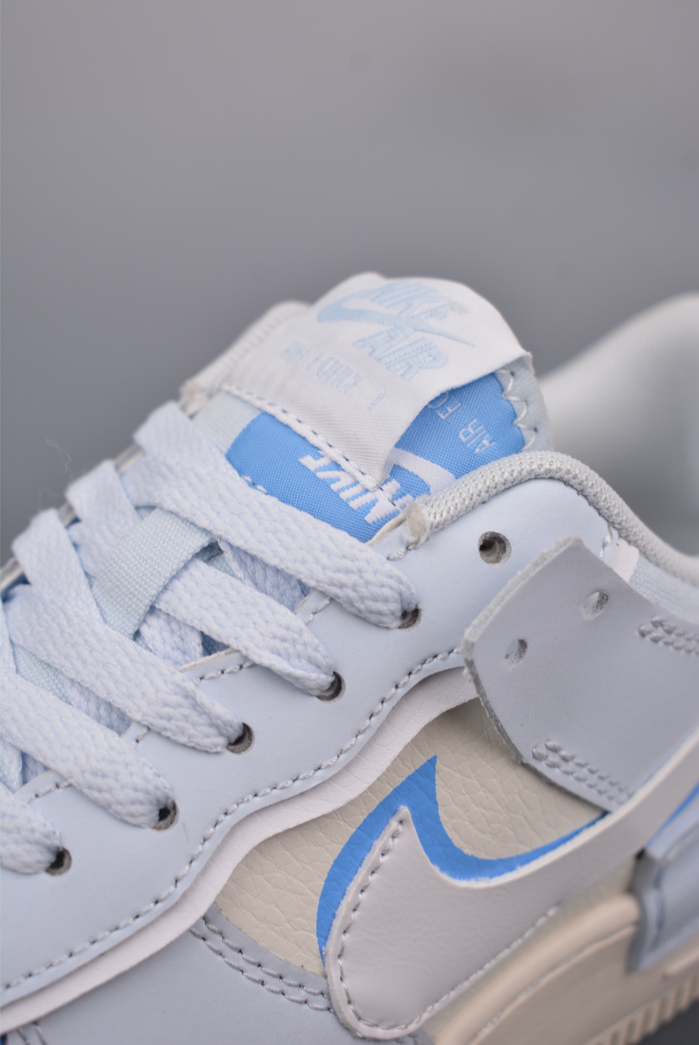 Nike WMNS Air Force 1 Shadow Leather White Blue DZ1847-400