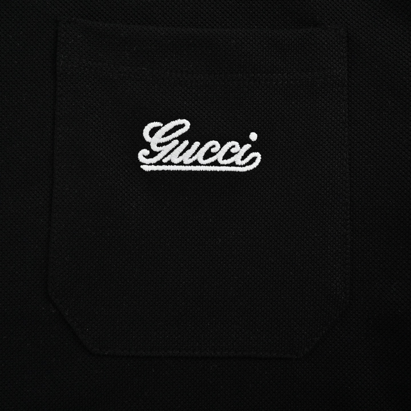 Gucci Chest Embroidered Letter Pocket Polo Short Sleeve