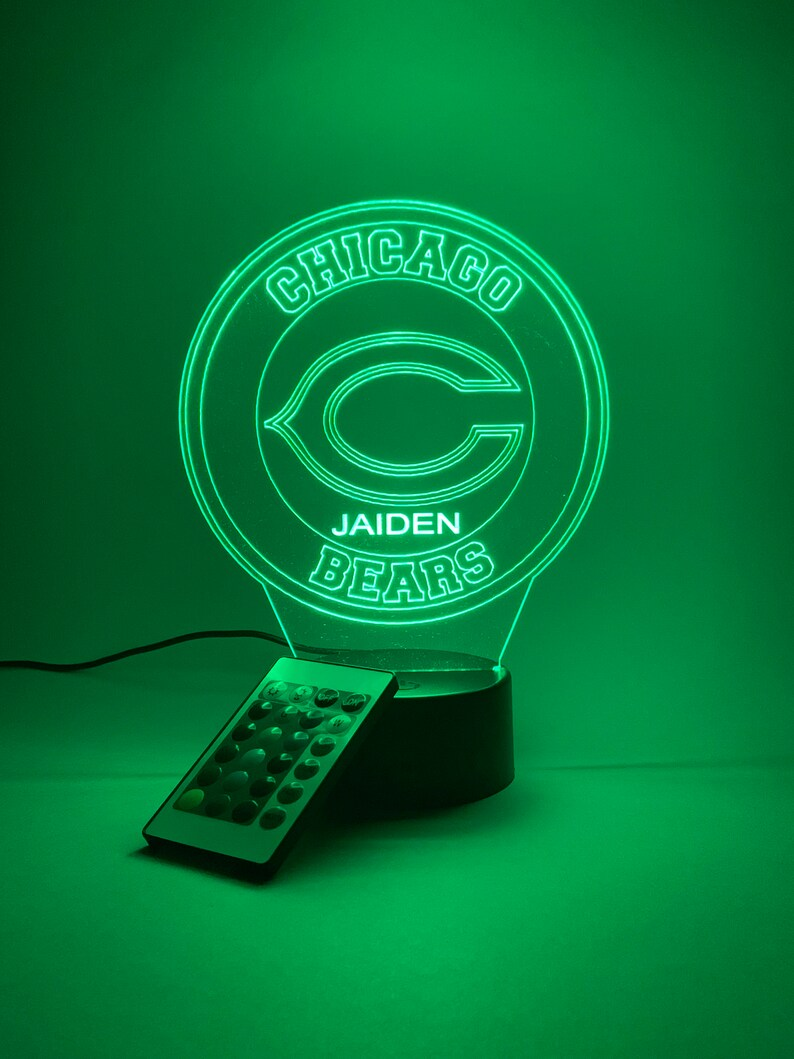 CHICAGO BEARS 3D LAMP PERSONALIZED