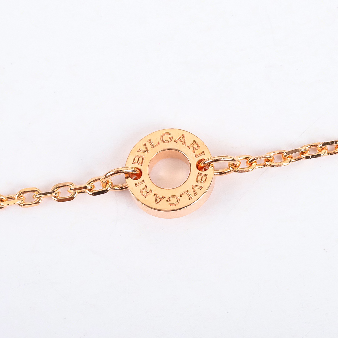 Bulgari fan-shaped full diamond necklace