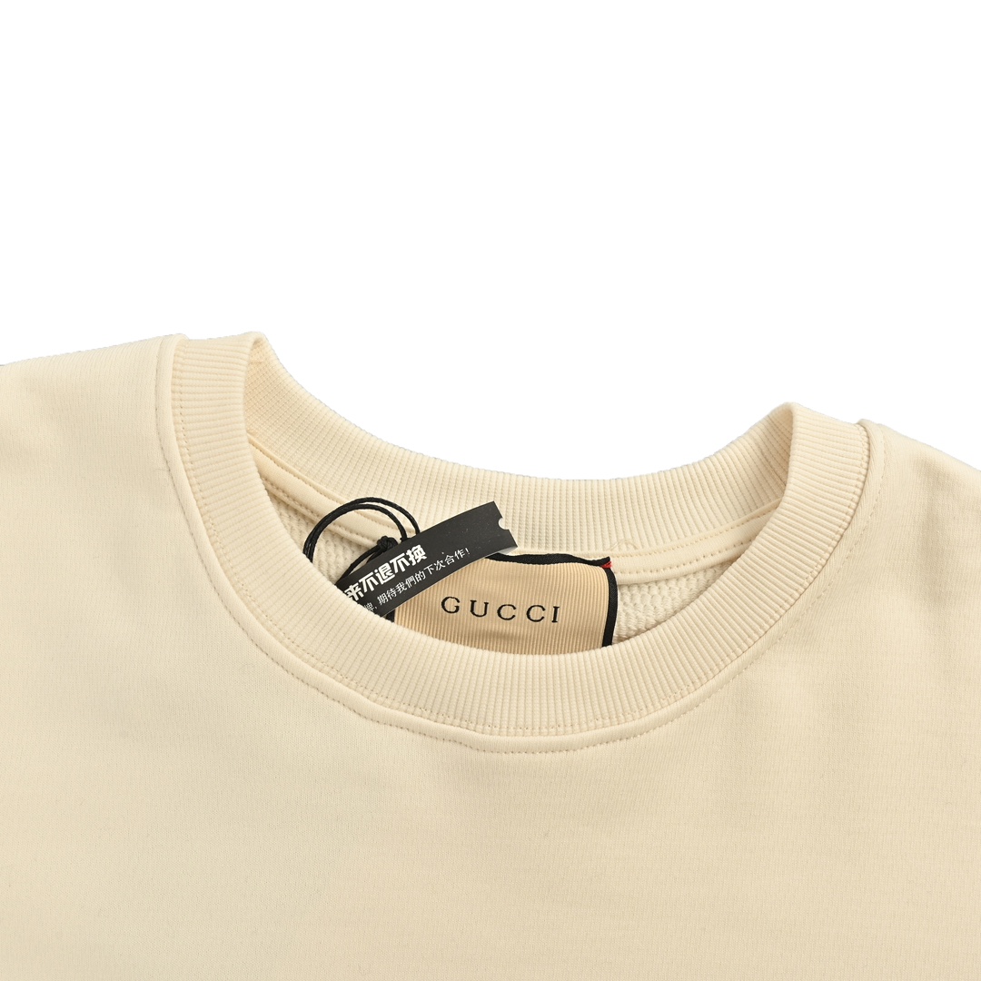 Gucci 24Fw crewneck sweatshirt with yellow duck print on the back