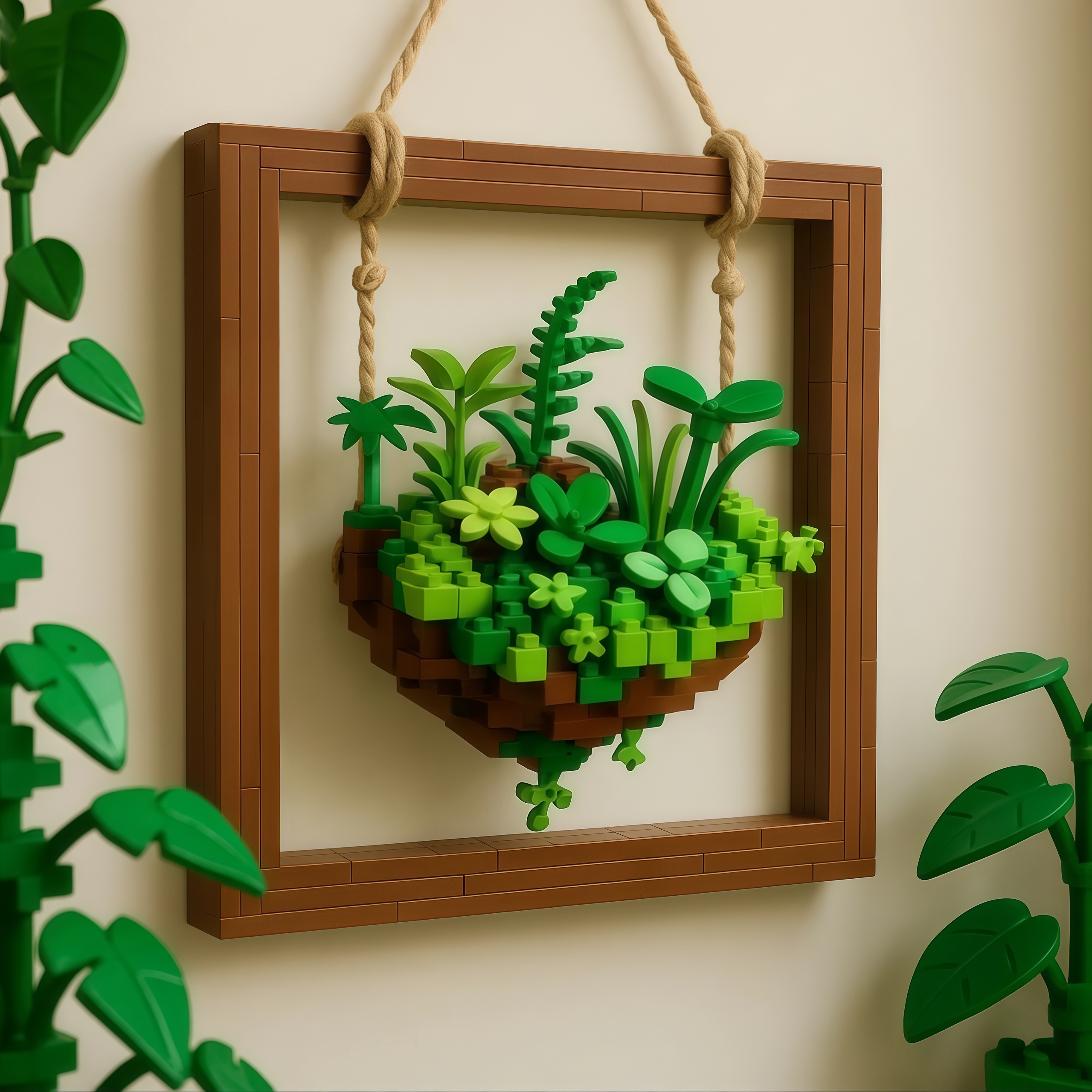 DIY Brick Garden Wall Art
