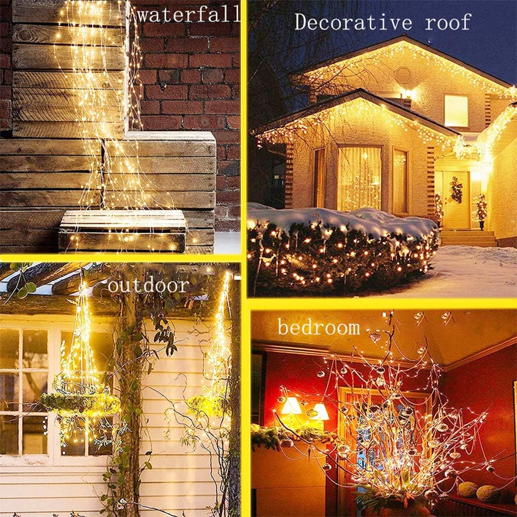🔥CHRISTMAS ON SALE🔥Firefly Bunch Lights 8 Flashing Modes Waterproof Copper Wire Waterfall Lights