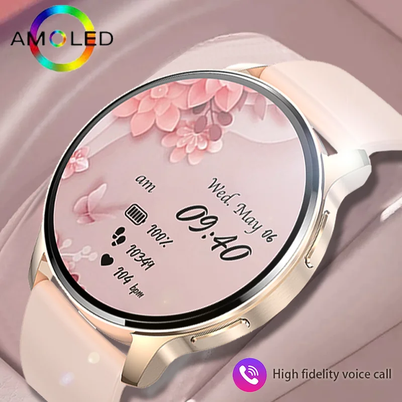 New women's smartwatch 1.32-inch Full screen touch Heart rate Blood oxygen Monitor HD Bluetooth Call Smartwatch for Android IOS