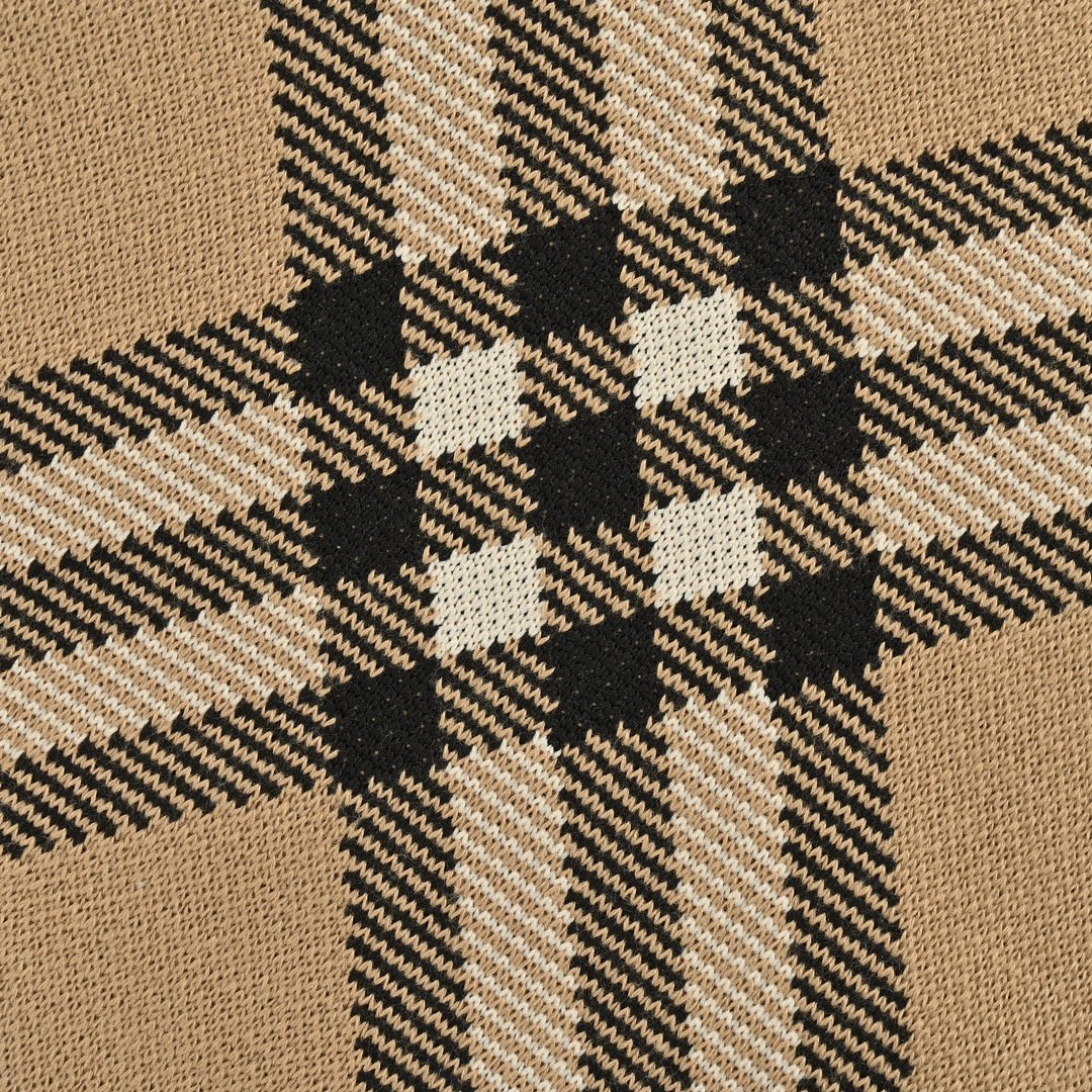 Burberry 24Fw diagonal check crew neck knitted sweater