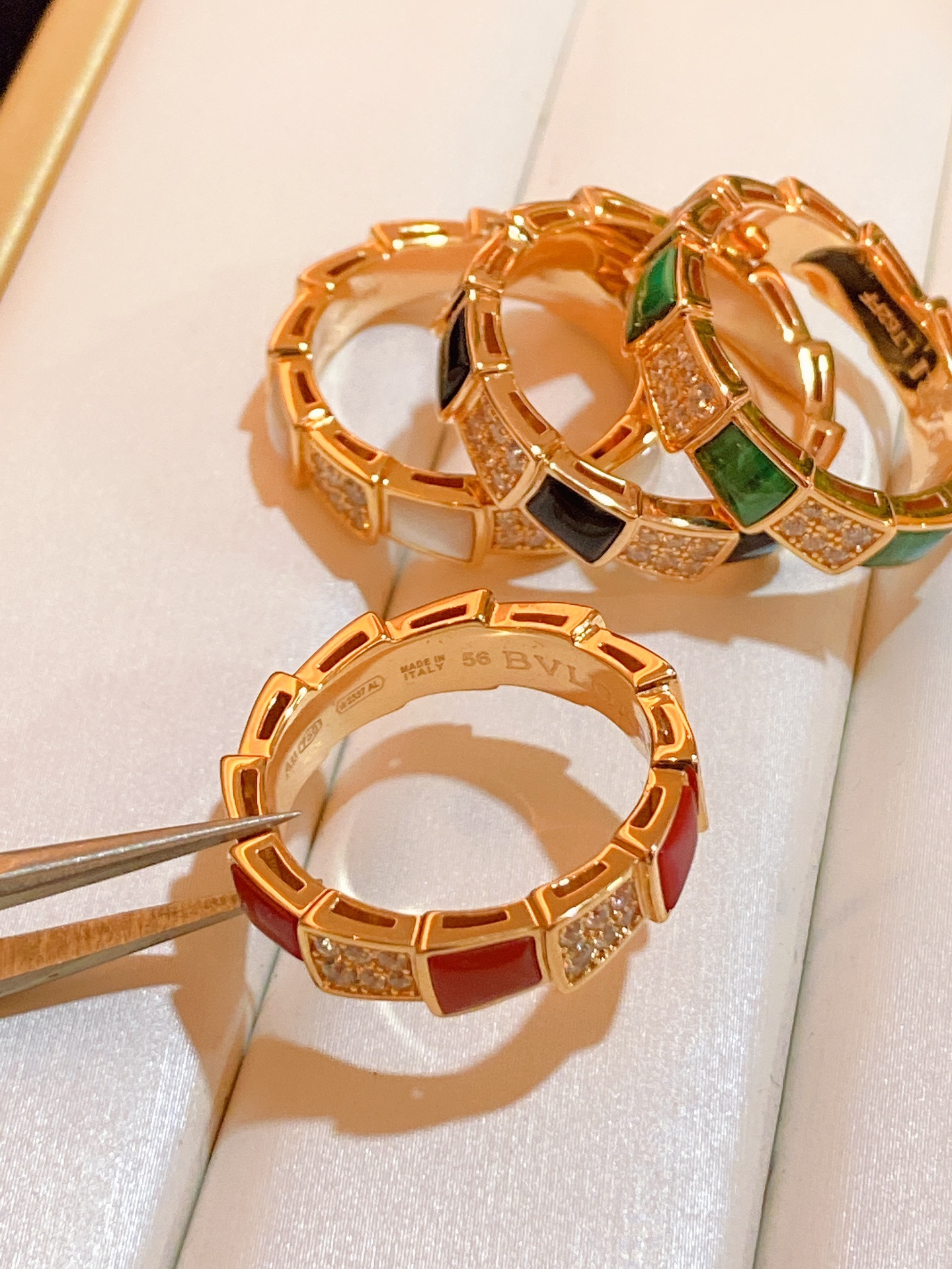 Bulgari White Mother of Pearl Ring