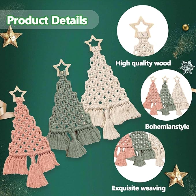 🌲🌲Luxury Knitted Christmas Tree DIY Kit -3 pack